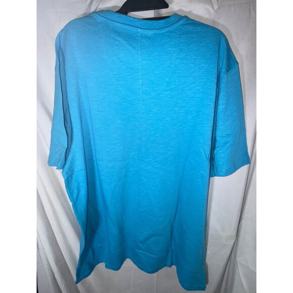 Born Fly Men's Comfy V-Neck T-Shirt Knit Casual Top, Teal Blue, Size XXL, NWT - Picture 5 of 5